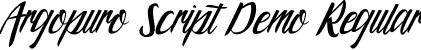 Argopuro Script Demo Regular font - ArgopuroScriptDemo-1.otf