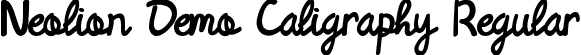 Neolion Demo Caligraphy Regular font - NeolionDemoCaligraphy.ttf