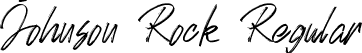 Johnson Rock Regular font - johnson-rock-personal-use.otf