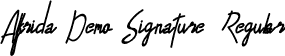 Alfrida Demo Signature Regular font - AlfridaDemo-Signature-1.otf