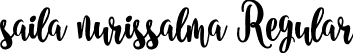 saila nurissalma Regular font - saila-nurissalma-Mac.otf