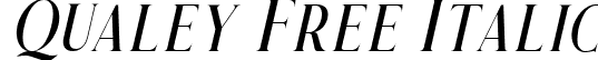 Qualey Free Italic font - qualey-italic.ttf