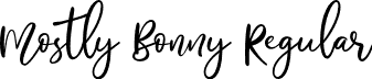 Mostly Bonny Regular font - mostly-bonny.otf