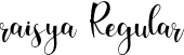 raisya Regular font - raisya.ttf