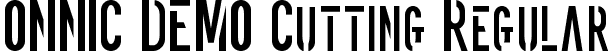 ONNIC DEMO Cutting Regular font - ONNICDEMOCutting.ttf