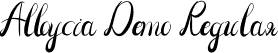 Alloycia Demo Regular font - AlloyciaDemo-4B7Z6.ttf