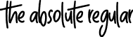 The Absolute Regular font - theabsolute.otf