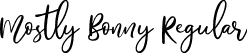 Mostly Bonny Regular font - Mostly Bonny.ttf