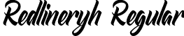 Redlineryh Regular font - Redlineryh.ttf