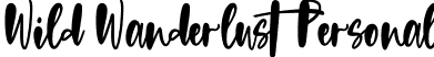 Wild Wanderlust Personal font - wildwanderlust-personal.ttf