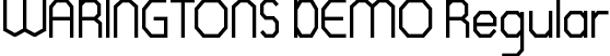 WARINGTONS DEMO Regular font - WARINGTONSDEMORegular.ttf