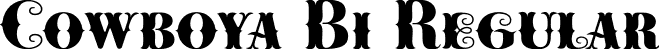 Cowboya Bi Regular font - Cowboya-Bifurcated.otf