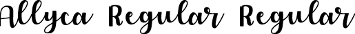 Allyca Regular Regular font - allyca-regular-personal-use.otf