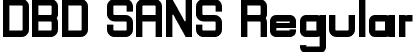 DBD SANS Regular font - dbdsansregular.ttf