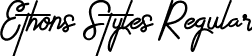 Ethons Styles Regular font - ethonsstyles-demo.ttf