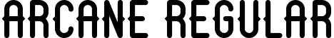 Arcane Regular font - arcane.ttf