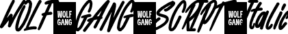 WOLF GANG SCRIPT Italic font - WOLF-GANG-SCRIPT.ttf