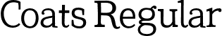 Coats Regular font - coats-regular.otf