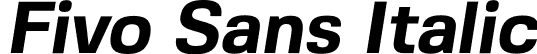 Fivo Sans Italic font - fivosans-bold-oblique.otf