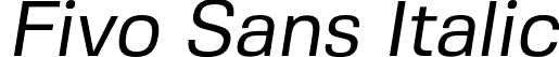 Fivo Sans Italic font - fivosans-oblique.otf