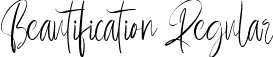 Beautification Regular font - Beautification-vmm9O.ttf