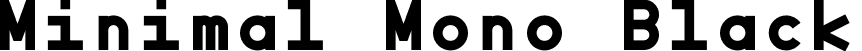 Minimal Mono Black font - minimal-mono-black.otf