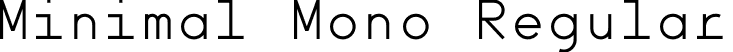 Minimal Mono Regular font - minimal-mono-regular.otf