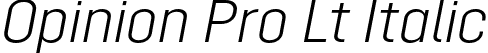 Opinion Pro Lt Italic font - mint-type-opinion-pro-light-italic.otf