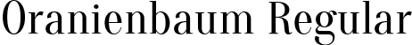 Oranienbaum Regular font - oranienbaum.ttf