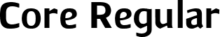 Core Regular font - core.ttf