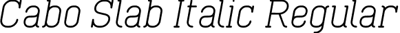 Cabo Slab Italic Regular font - cabo-slab-italic.otf