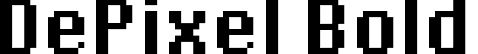 DePixel Bold font - depixelhalbfett.otf