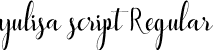 yulisa script Regular font - yullisa-script.ttf