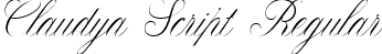 Claudya Script Regular font - claudya-demo.ttf