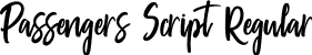 Passengers Script Regular font - passengers-script.ttf