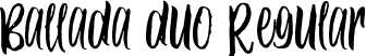 Ballada duo Regular font - ballada-duo.ttf