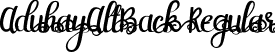 AduhayAltBack Regular font - AduhayAltBack.ttf