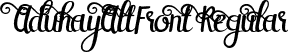 AduhayAltFront Regular font - AduhayAltFront.otf