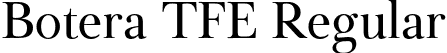 Botera TFE Regular font - botera-regular.otf