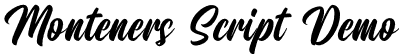 Monteners Script Demo font - MontenersScript-Demo.otf