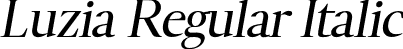 Luzia Regular Italic font - luzia-regularitalic.otf