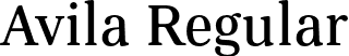 Avila Regular font - A╠üvila Regular.otf