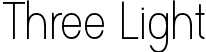 Three Light font - Three Light.otf