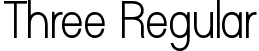 Three Regular font - Three Regular.otf