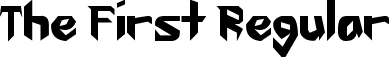 The First Regular font - The First DEMO.ttf