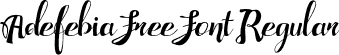 Adefebia Free Font Regular font - Adefebia Free Font.otf