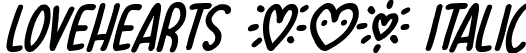 Lovehearts XYZ Italic font - Lovehearts XYZ Italic.ttf