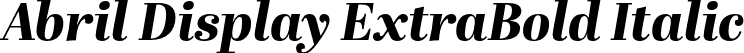 Abril Display ExtraBold Italic font - Abril_Display_ExtraBoldItalic.otf