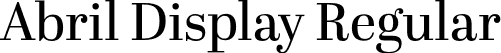 Abril Display Regular font - Abril_Display_Regular.otf