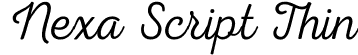 Nexa Script Thin font - Fontfabric - Nexa Script Thin.otf